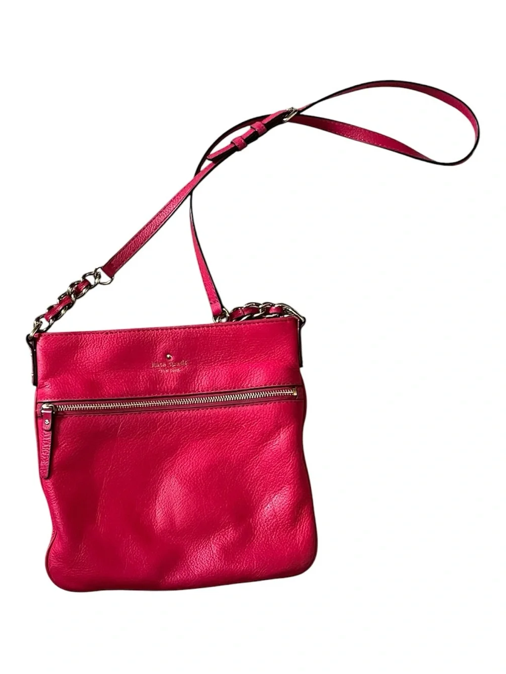 Kate Spade New York Pink Leather Cobble Hill Ellen Cross Body Purse Bag *FLAW